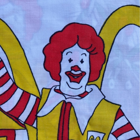 🍔🍟🔥 RARE 70s McDonalds Ronald And Gang Double Sided Pillowcase!!!! - Picture 3 of 12